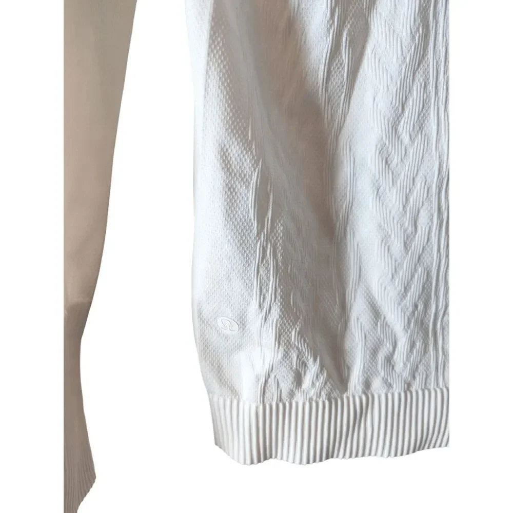 LULULEMON ATHLETICA Rest Less Hoodie In White/White Size 4